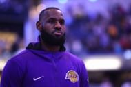 'King James' before a game with the LA Lakers.